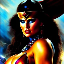 portrait oil on canvas,beautiful busty Female Warrior, minimal armor,comic book cover, mystical colors,insanely detailed,realistic,intrincate detail, 16k resolution, masterpiece,Simon Bisley,Frank Frazetta,Alex Horley,ARTHUR ADAMS