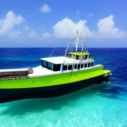 jamaica, cyberpunk , fishing boat