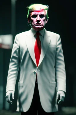 Ultra realistic image night, Donald trump zombie, suit, blood, torn arm, night, the walking dead style, dark ambient, highly detailed, White House background, concept art, unreal engine 5, ray tracing, RTX, ultra detail, volumetric lighting, high definition, high resolution.