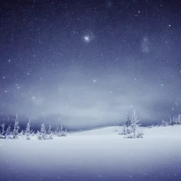 winter landscape, crystal, stars, dreamy