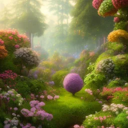 pixar style, volumetric summer garden environment and background, realistic painting of chocolate, looking excited, volumetric lighting, dramatic lighting, detailed digital painting, extreme dense and fine fur, anime, ornate, colour-washed colors, elegant, small minutiae, tiny features, particulars, centered, smooth, sharp focus, renderman gofur render, 8k, uhd, detailed eyes, realistic shaded volumetric lighting, sunlight caustics, backlight, centered camera view