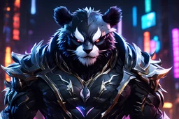 Venom panda in 8k solo leveling shadow artstyle, in the style of fairy academia, hard-edge style, agfa vista, dynamic pose, oshare kei, hurufiyya, rtx , neon lights, intricate details, highly detailed, high details, detailed portrait, masterpiece,ultra detailed, ultra quality