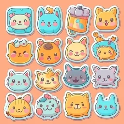 cute stickers templates