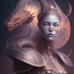 sango fantasy, fantasy magic, intricate, sharp focus, illustration, highly detailed, digital painting, concept art, matte, artgerm and paul lewin and kehinde wiley, masterpiece sexy lips Asian lady body dragon Papu New Guina purple silver space lady space blood moon sun galaxy