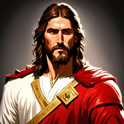 Realistic character Portrait of Jesus as a prince and hero