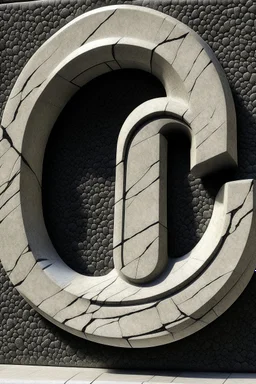 The telephone symbol is made of granite and marble