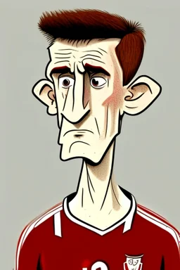 Anthony Gordon English football player ,cartoon 2d