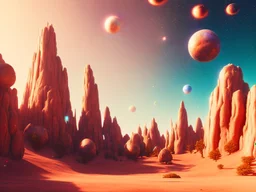 gold and red crystal cosmic and galactic ambiance hill sky rocks sunny trees pools mars desert, full of details, smooth, bright sunshine，soft light atmosphere, light effect，vaporwave colorful, concept art, smooth, extremely sharp detail, finely tuned detail, ultra high definition, 8 k, unreal engine 5, ultra sharp focus