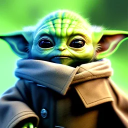 portrait of a baby yoda, star wars, intricate, headshot, highly detailed, digital painting, artstation, concept art, sharp focus, cinematic lighting, illustration, art by artgerm and greg rutkowski,