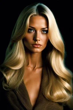 1972: beauty nude female supermodel, longer blonde hair, beautiful face, beautiful skin, realistic analog photography with a real normal beauty, middle parting, beautiful like a supermodel from the sixties, beautiful face