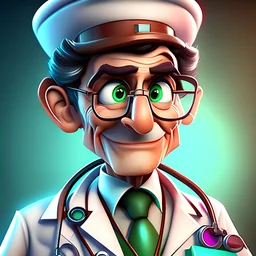 Cartoon of a 4k doctor