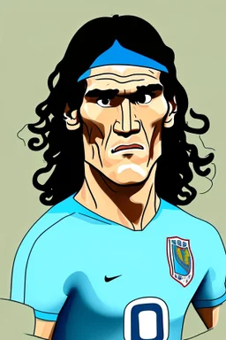 Edinson Cavani Footballer cartoon 2d