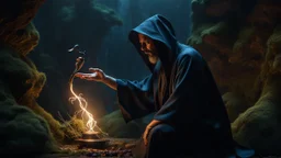 sorcerer using wild magic to summon a demon. exquisite realism, fantasy art. a masterpiece, 8k resolution, dark fantasy concept art, dynamic lighting, hyperdetailed, intricately detailed, deep color, Unreal Engine, volumetric lighting , dynamic lighting, hyperdetailed, intricately detailed, deep color, volumetric lighting, Epic cinematic brilliant stunning intricate meticulously detailed dramatic atmospheric maximalist,