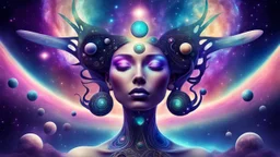 surreal galactic goddess