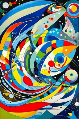 sirena abstracta al estilo Kandinsky