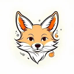 cute fox logo sketch