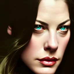 Epic fullsize Drawing of a Photorealistic dramatic hyperrealistic Liv Tyler,Crystal green eyes , elegant, with emerarld necklace, by WLOP, Artgerm ,Greg Rutkowski, Alphonse Mucha, Sandro Boticcelli, Gustav Klimt ,Beautiful ,busty, dynamic,shadows,Artstation,concept design art,Octane render,8K