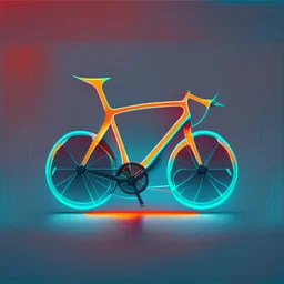 minimalistic bicycle digital art. Futuristic, energetic.