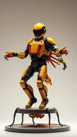 full figure Gordon Ramsey as a scorpion jump robot