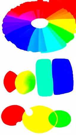 Big rainbow round shapes