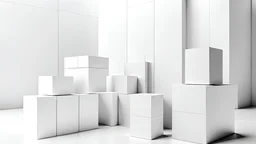 Boxes in a white space, colours should be, White, Grey