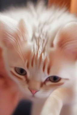 the cat's mother's attention to him in cleanliness by removing the hair of the head as if he was a Created small cat bald person with hair behind the head and ears and for hair from the right side of the head is long and covered with the rest of the baldness in the other direction This is the indicator that you find on a lot of bald men