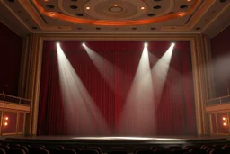 luxury large teater stage with flash animation light