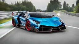 lamborghini Countach LPI MANSORY Fused with Lamborghini Veneno, Super Detailed, desktop wallpaper, 4K rear view, center