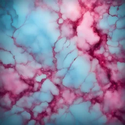 Hyper Realistic Sky-Blue, Pink-marble-background with glowing-embers & maroon-claw-marks vignette-effect