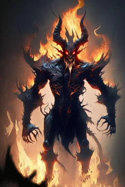 Shadow fiend with fire