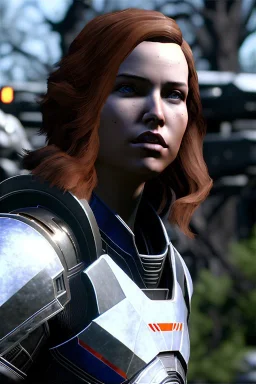 ultrarealistic, ruined city,__mass effect armor__, __angles__, 19 year old woman, strikingly beautiful, ginger hair, silver colour, [__starlets__|__starlets__], (pale __skincolor__ skin:1.2), __camera__, _hair_, detailed face and eyes, medium breasts, leather choker, freckles, dynamic pose, resolved expression, __accessory__, strappy outfit, (straps:1.1), sword in scabard on left hip, (buckles, buttons, snaps, rings:1.0), haltertop style breastplate, detailed eyes, plump lips, sci-fi theme