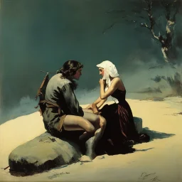 Newell Convers Wyeth man and a beautifull woman
