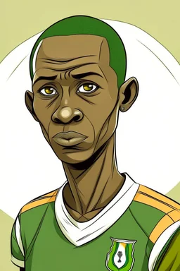 Nicolas Jackson Senegalese footballer ,cartoon 2d