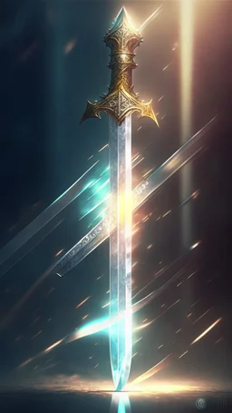 shining metal sword