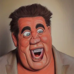 A realistic portrait of Fred Flintstone