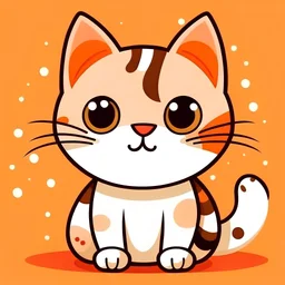 cute cat vector graphic