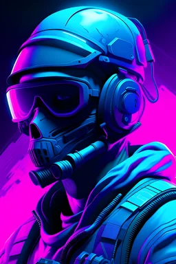 4k Gaming profile that resembles call of duty ghost and gta with only colors of purple and cyan