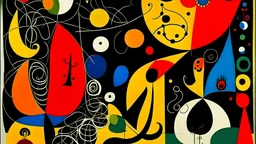 generates a picture based on the work and style of Joan Miró