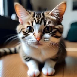 a cute cat look like a mouse