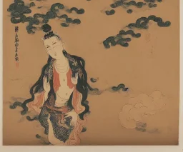 Female bodhisattva cloud hands, Meiji period art