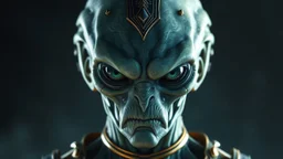 a photorealistic portrait of an alien emperor. non humanoid.