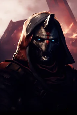 Cayde Six from destiny 2, sad and angry look , realistic graphics