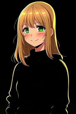 Anime girl in Black sweater