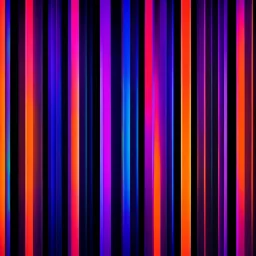 Red Orange Blue Purple (1 Inch) Thick Gradient Vertical Neon Strips With Black Background.