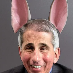 dr. Anthony fauci giant ears eating a bat