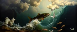 master oil painting by Rembrandt, And for seven years, it stayed half-open wide, spitting out weather from the other side. Fish fell upward. Time walked slow. And nobody learned which way home would go. That is what happens when wild magic is almost controlled.