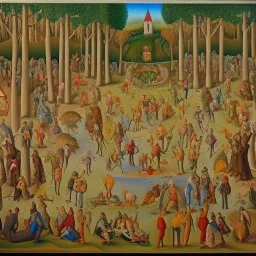 Paisaje al estilo de El Bosco