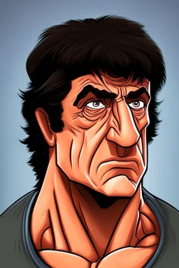 Sylvester Stallone actor cartoon 2d