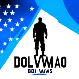 The text "Bolivar appreciates its veterans" with some blue stars and an American flag and a silhouette of a soldier. None of the components of the image should look plastic.