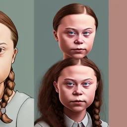 portrait of Greta Thunberg